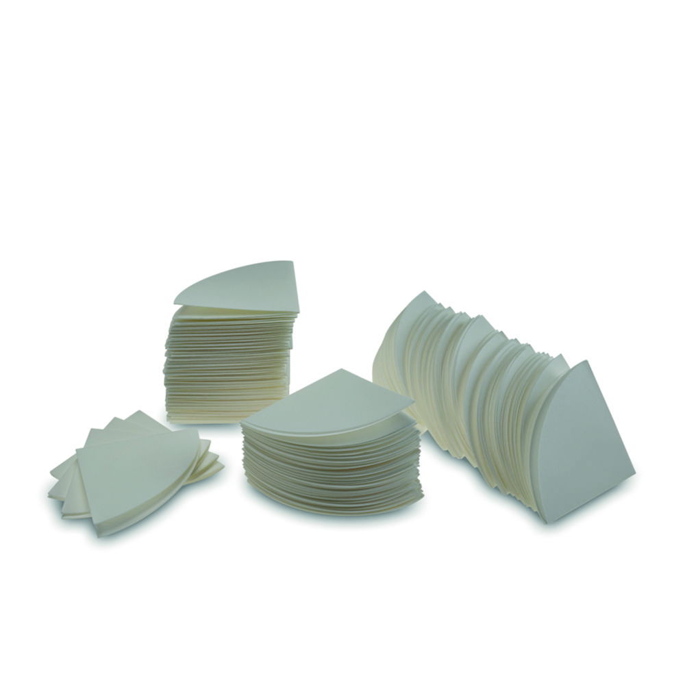 Filter Papers, circles, quadrant folded, cellulose