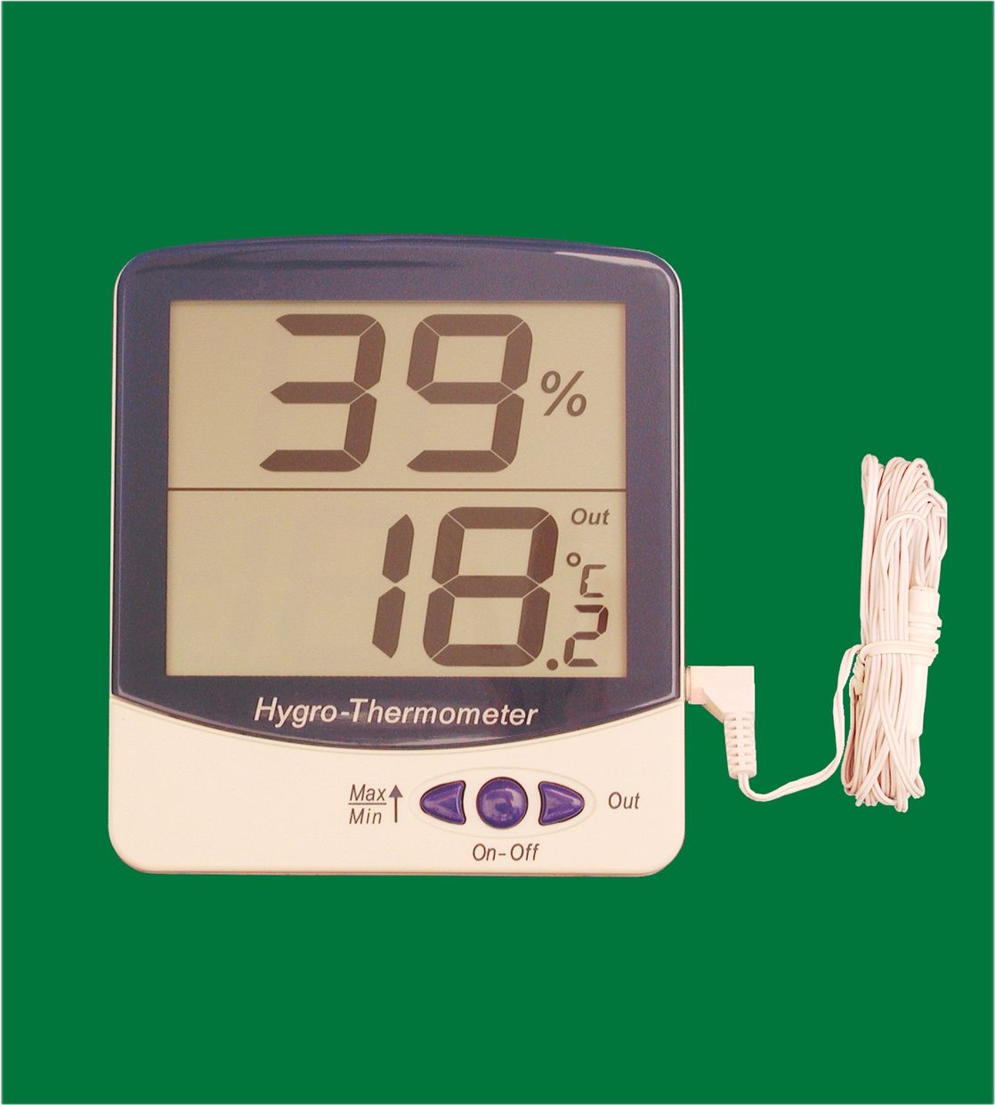 Elektronische Jumbo Display Innen/Außen Thermo-Hygrometer, -50...+70°C
