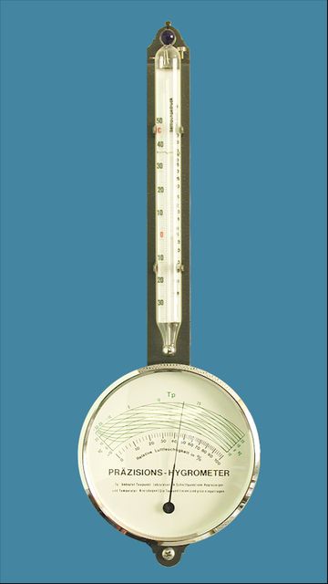 Ersatzthermometer zum Polymeter, mit Skalenaufdruck für Sättigungsdampfdruck in mbar, -30+50:1°C
