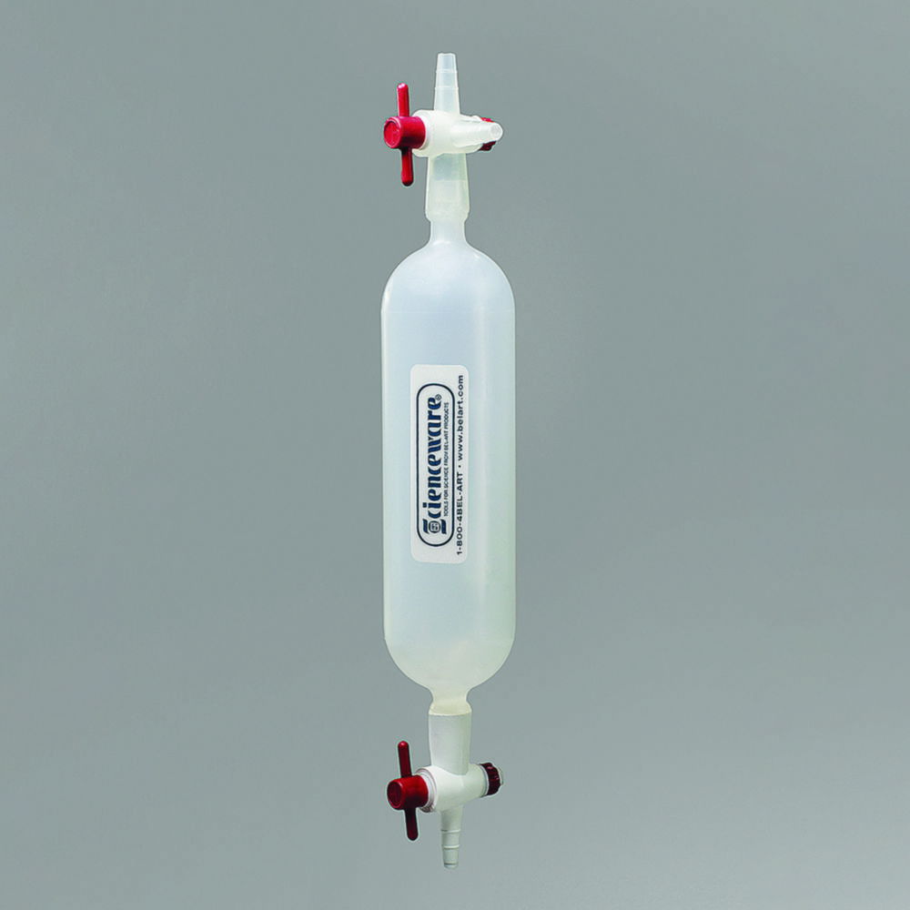 Gas sampling tubes, PP, one straight bore stopcock and one 3-way stopcock