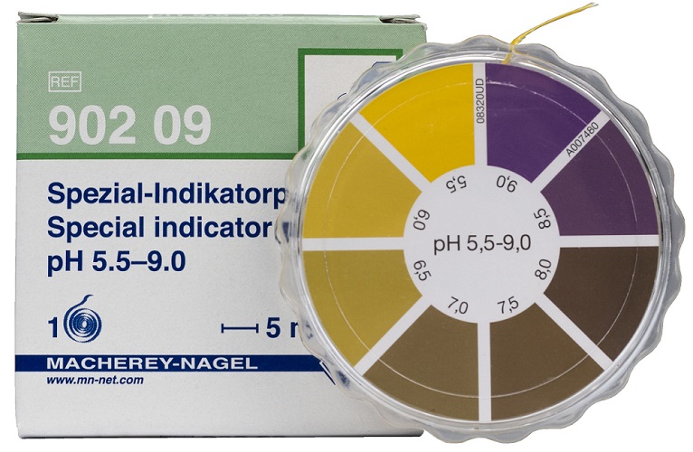 Spezial-Indikatorpapier pH 5,5 - 9,0 Rolle à 5 m Länge, Breite: 7 mm